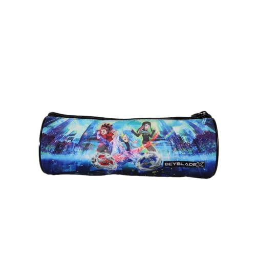 Trousse scolaire ronde Beyblade X bleu