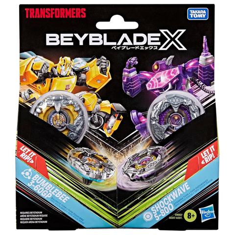 Bumblebee VS Shockwave Beyblade X Transformers Collab