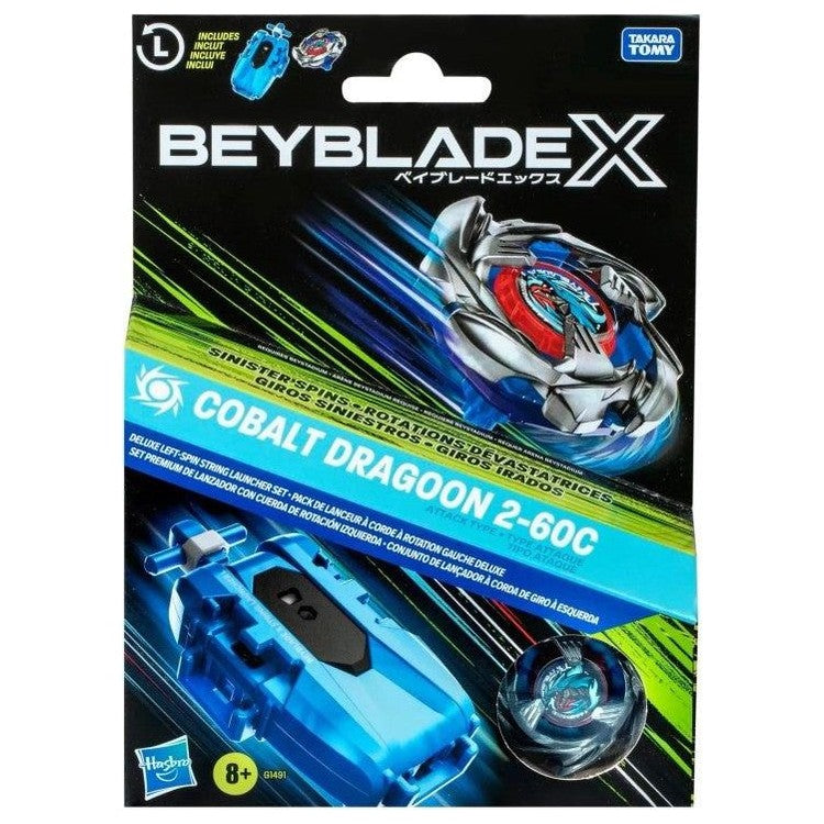 Cobalt Dragoon Deluxe Left-Spin String Launcher Set