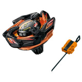 Dran Dagger 2-80GP assemblée en noir et orange, présentée à côté de son lanceur