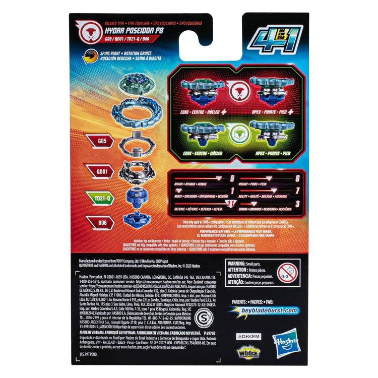 Beyblade Burst QuadStrike Hydra Poseidon P8