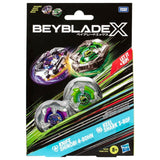 Blister Hasbro Knife Shinobi 4-80HN et Keel-Shark 3-80F, les deux toupies visibles dans l’emballage