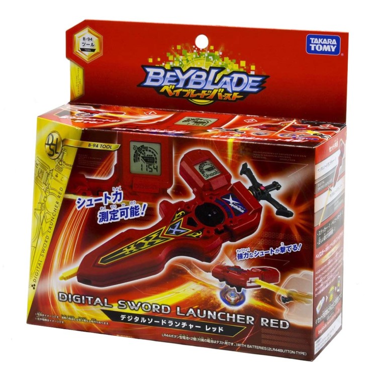 Beyblade Burst Lanceur épée numérique rouge Takara Tomy