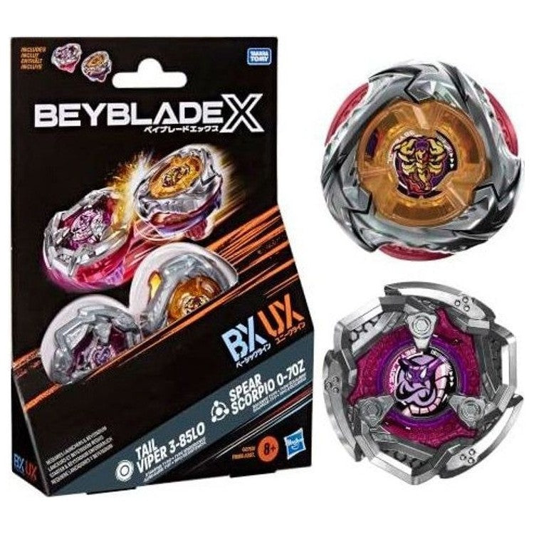 Spear Scorpio 0-70Z & Tail Viper 3-85LO Dual Pack Beyblade X Hasbro