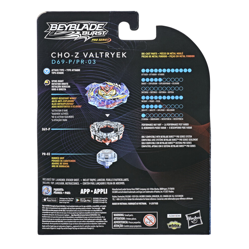 Cho-Z Valtryek Blitz-P Jolt Toupie Beyblade Pro Series