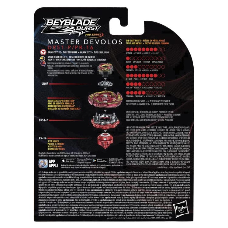 Toupie Beyblade Pro Series Master Devolos 