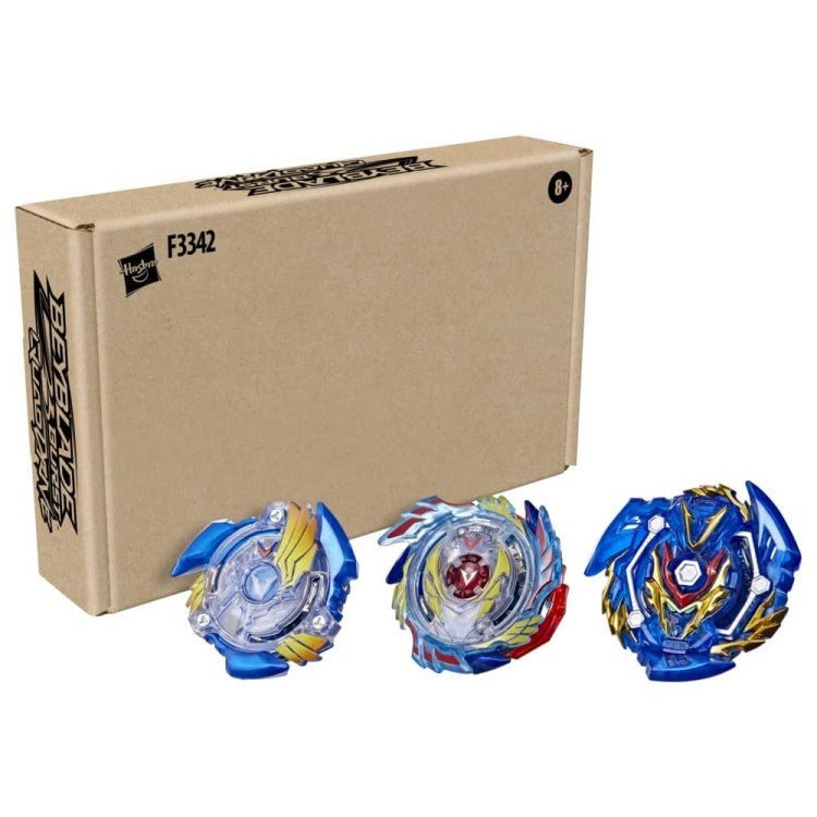 Toupie Beyblade Burst Hasbro - Set Valtryek V2, Odax O2, Apex Attack Battle Set - Neuf