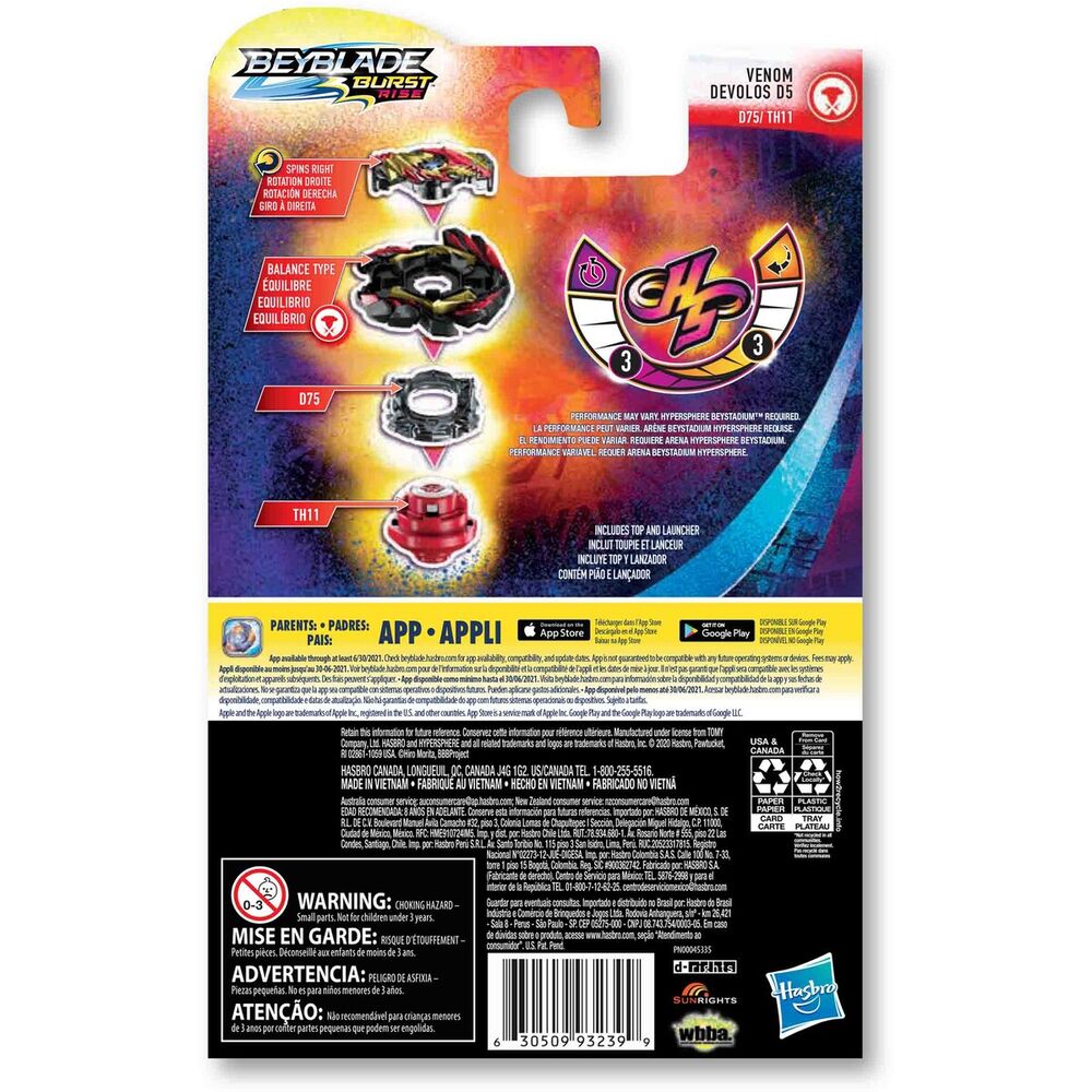 Toupie Beyblade Burst Venom Devolos